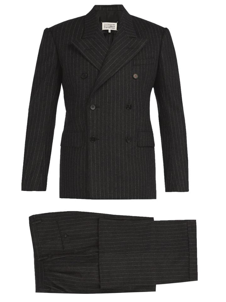 Maison Margiela Pinstripe Wool-felt Three-piece Suit