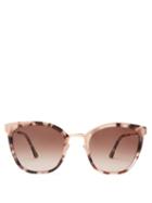 Matchesfashion.com John Dalia - Sophie Cat Eye Acetate And Rose Gold Sunglasses - Womens - Tortoiseshell