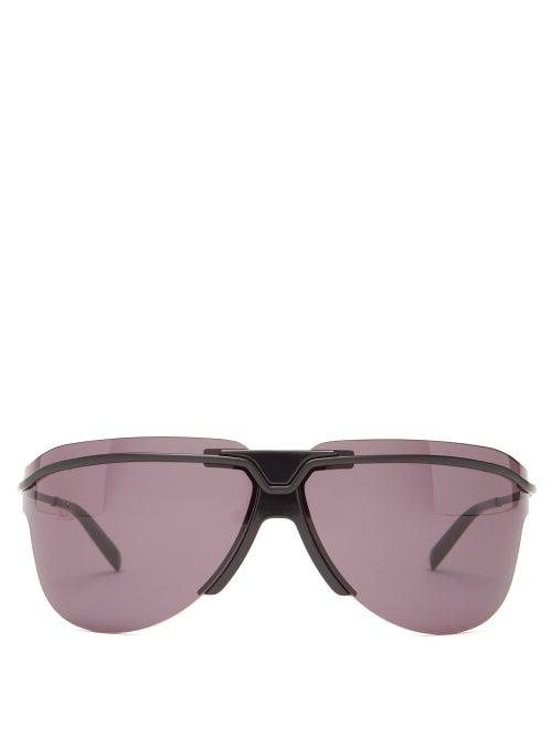 Matchesfashion.com Givenchy - Aviator Metal Sunglasses - Womens - Black