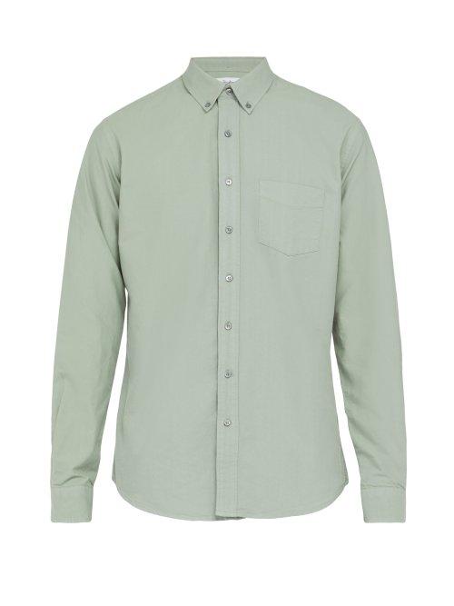 Matchesfashion.com Schnayderman's - Cotton Twill Shirt - Mens - Light Green