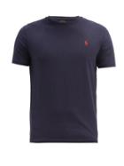 Matchesfashion.com Polo Ralph Lauren - Logo-embroidered Cotton-jersey T-shirt - Mens - Navy