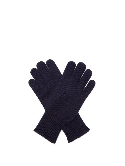 Mens Accessories Brunello Cucinelli - Suede-faced Cashmere Gloves - Mens - Blue