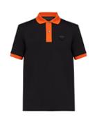 Matchesfashion.com Prada - Contrast Trim Cotton Polo Shirt - Mens - Black Multi