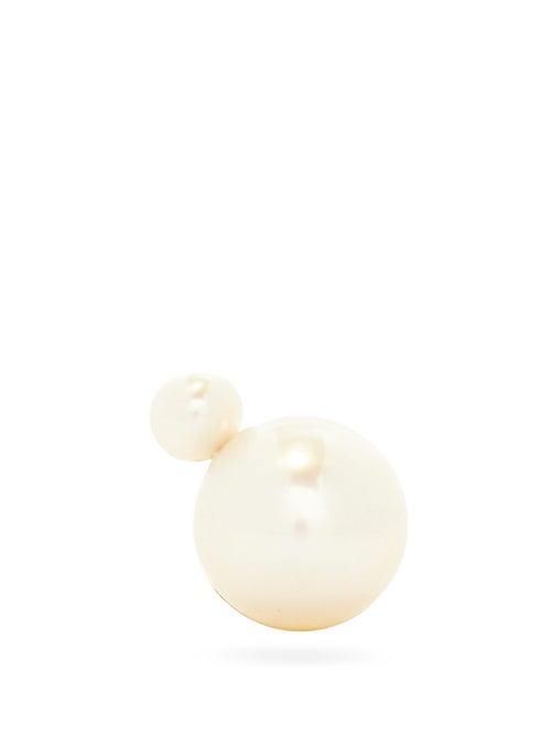 Matchesfashion.com Sophie Bille Brahe - Babylon Pearl & 14kt Gold Single Stud Earring - Womens - Pearl