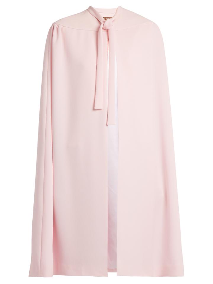 Duro Olowu Neck-tie Silk-blend Crepe Cape