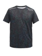 Matchesfashion.com 2xu - Ghst Geometric-print Technical-jersey T-shirt - Mens - Black Blue