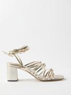 Serena Uziyel - Catena 50 Metallic Leather Sandals - Womens - Gold Silver