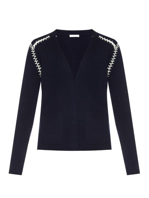 Chloé Knotted-seams Cashmere-blend Cardigan