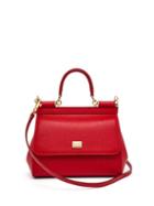 Matchesfashion.com Dolce & Gabbana - Sicily Small Dauphine Leather Bag - Womens - Red