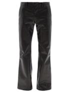 Matchesfashion.com Marni - Low-rise Flared Faux-leather Trousers - Mens - Black