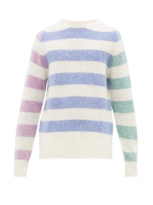 Matchesfashion.com Howlin' - Acid Journey Striped Wool Sweater - Mens - White Multi