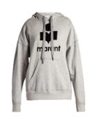 Matchesfashion.com Isabel Marant Toile - Mansel Logo Print Hooded Sweatshirt - Womens - Grey
