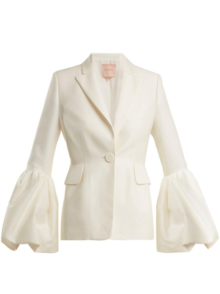 Roksanda Narika Puff-sleeved Crepe Blazer