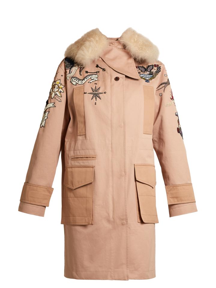 Valentino Tattoo-embellished Drill Parka