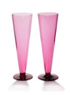 Emporio Sirenuse - Set Of Two Aria Champagne Glasses - Pink