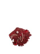Matchesfashion.com Gucci - Tiger Head Crystal Embellished Brooch - Womens - Red