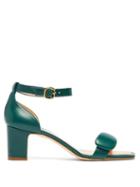 Matchesfashion.com Rupert Sanderson - Melissa Pebble Leather Sandals - Womens - Dark Green