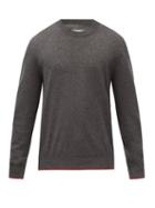 Matchesfashion.com Maison Margiela - Elbow-patch Cotton-blend Sweater - Mens - Grey