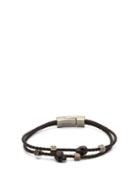 Matchesfashion.com Alexander Mcqueen - Skull And Dice Leather Bracelet - Mens - Black