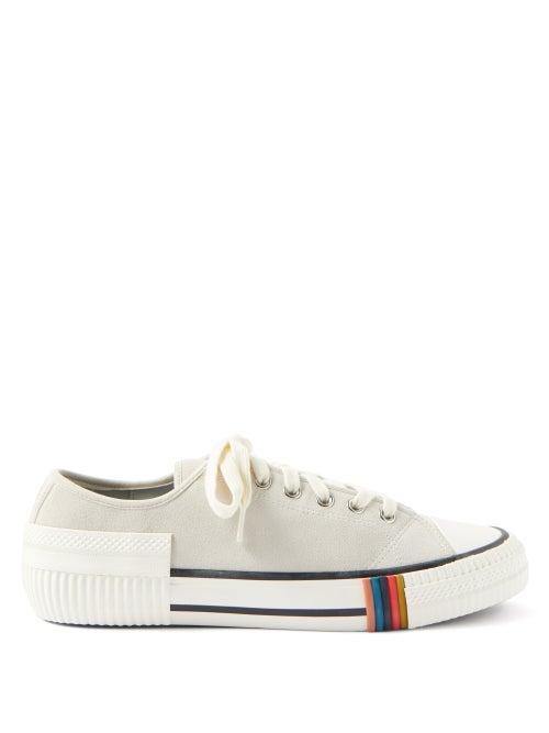 Paul Smith - Kolby Signature-stripe Suede Trainers - Mens - White