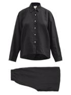 Deiji Studios - 06 Short Linen Pyjamas - Womens - Black