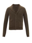 Tom Ford - Shawl-collar Ribbed Cashmere-blend Cardigan - Mens - Green