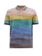 Matchesfashion.com Missoni - Striped Cotton-piqu Polo Shirt - Mens - Multi