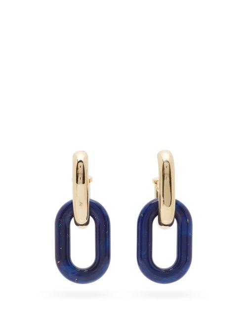 Matchesfashion.com Paco Rabanne - Xl Link Earrings - Womens - Blue