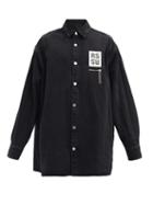 Matchesfashion.com Raf Simons - Oversized Logo-patch Denim Shirt - Mens - Black