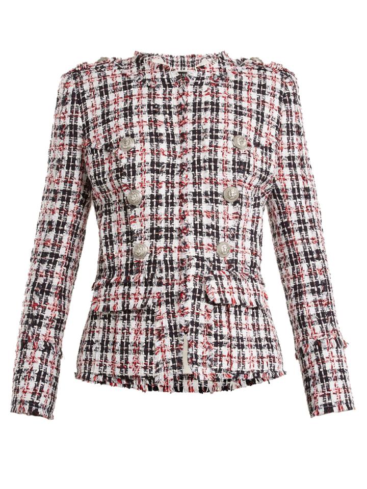 Balmain Double-breasted Tweed Jacket