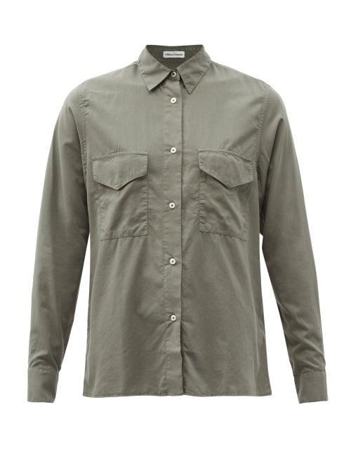 Matchesfashion.com Officine Gnrale - Bonnia Garment-dyed Twill Overshirt - Womens - Khaki