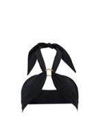 Matchesfashion.com Sara Cristina - Wrap Jersey Bikini Top - Womens - Black