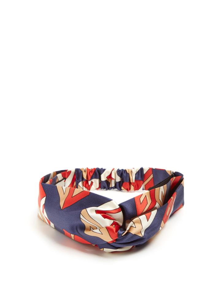 Gucci Gg Wallpaper-print Silk-satin Headband