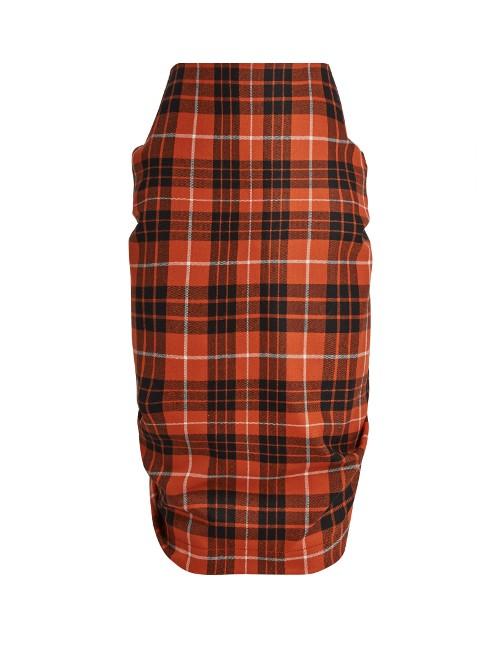 Vivienne Westwood Anglomania Mcbrick Tuck Tartan Wool Skirt