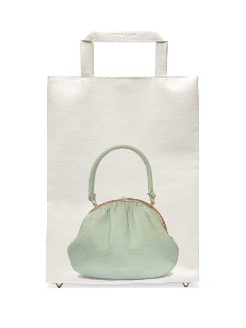 Matchesfashion.com Stefan Cooke - Handbag Print Recycled Paper Tote Bag - Womens - White Multi