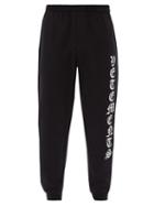 Matchesfashion.com Vetements - Logo-print Cotton-blend Jersey Track Pants - Mens - Black