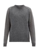 Matchesfashion.com Jil Sander - Brushed-front Wool Sweater - Mens - Dark Grey