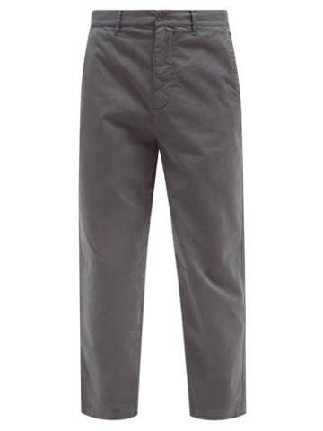 Mens Rtw Raey - Tapered Cotton Chino Trousers - Mens - Charcoal