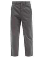 Mens Rtw Raey - Tapered Cotton Chino Trousers - Mens - Charcoal