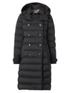 Burberry - Arniston Hooded Quilted-shell Coat - Womens - Black