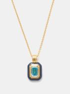Missoma - Enamel & 18kt Recycled Gold-vermeil Necklace - Womens - Blue Multi