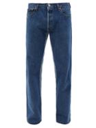 Balenciaga - Patchwork Recycled-denim Straight-leg Jeans - Mens - Blue