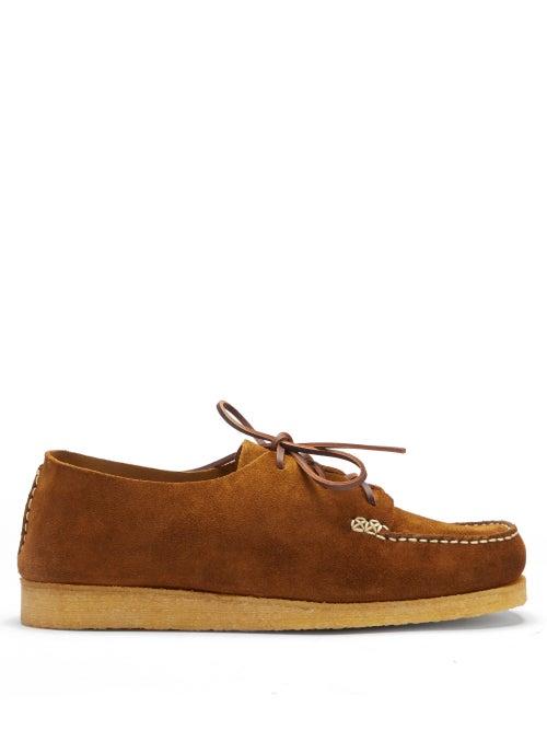 Matchesfashion.com Yuketen - Sports Topstitched Suede Desert Boots - Mens - Tan