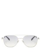 Matchesfashion.com Dior Homme Sunglasses - Diorstreet2 Aviator Metal Sunglasses - Mens - Silver