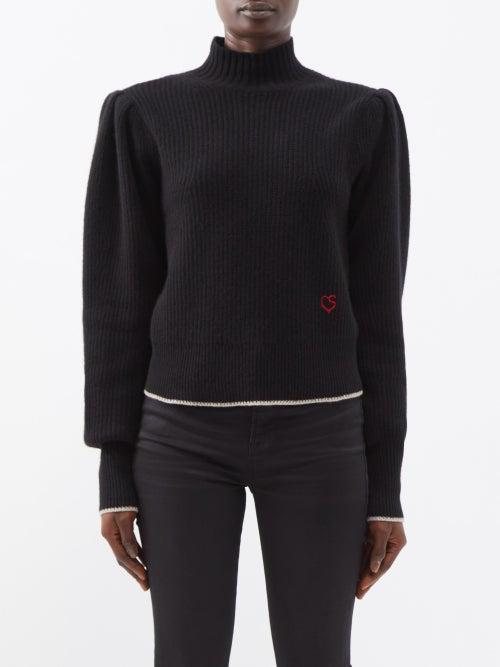 Frame - X Claudia Schiffer Reglen Cashmere Sweater - Womens - Black