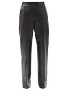 The Row - Becker High-rise Leather Trousers - Womens - Black