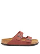 Matchesfashion.com Birkenstock - Arizona Grained Nubuck-leather Sandals - Mens - Red