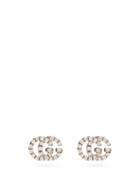 Matchesfashion.com Gucci - Gg-logo Diamond & 18kt White-gold Earrings - Womens - White Gold