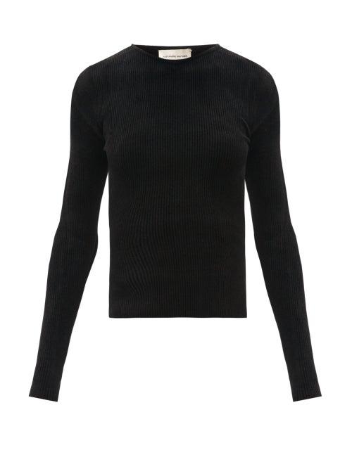 Matchesfashion.com Alexandre Vauthier - Ribbed-knit Sweater - Womens - Black