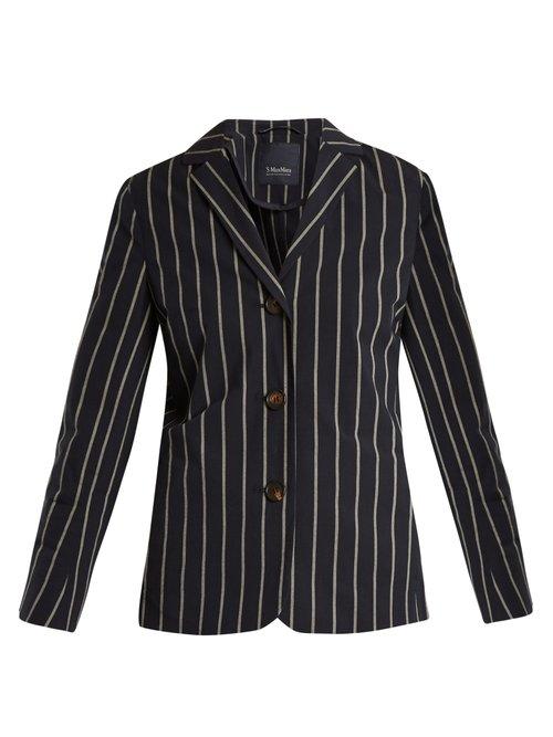 Matchesfashion.com S Max Mara - Colibri Jacket - Womens - Navy Stripe